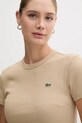 Lacoste t-shirt in cotone beige TF5538