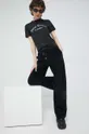 Bombažna kratka majica Juicy Couture črna