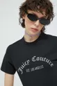 μαύρο Βαμβακερό μπλουζάκι Juicy Couture