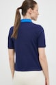 Oblečenie Bavlnené polo tričko Fila FAW0421 tmavomodrá