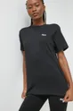 μαύρο Βαμβακερό μπλουζάκι Fila