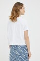 Odzież American Vintage t-shirt z domieszką lnu LOP02AE23 biały