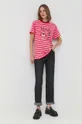 Βαμβακερό μπλουζάκι MAX&Co. x Tamagotchi ροζ