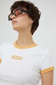 Βαμβακερό μπλουζάκι Levi's λευκό A3523.0014