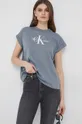 Хлопковая футболка Calvin Klein Jeans серый