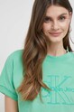 Calvin Klein Jeans pamut póló zöld J20J221048.PPYX