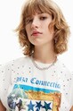 Бавовняна футболка Desigual 23SWTK06 білий SS23