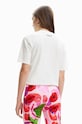 Desigual tricou din bumbac alb 23SWTKBU