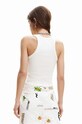 Desigual top din bumbac alb 23SWTKC9