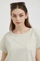 béžová Bavlnené tričko Sisley