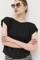 Льняная футболка Max Mara Leisure чёрный 2339411336600