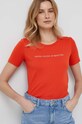 Ρούχα Βαμβακερό μπλουζάκι United Colors of Benetton 3GA2E16A2.3T5 πορτοκαλί