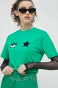Βαμβακερό μπλουζάκι Chiara Ferragni πράσινο