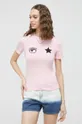 roza Bombažna kratka majica Chiara Ferragni