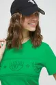 zelena Bombažna kratka majica Chiara Ferragni