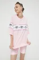 Βαμβακερό μπλουζάκι Chiara Ferragni Maxi Logomania ροζ