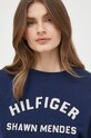 Tommy Hilfiger t-shirt bawełniany x Shawn Mendes granatowy WW0WW38985.PPYX