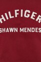 Tommy Hilfiger t-shirt bawełniany x Shawn Mendes WW0WW38985.PPYX bordowy