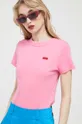 рожевий Бавовняна футболка HUGO Жіночий