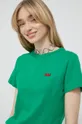 zelená Bavlněné tričko HUGO Dámský