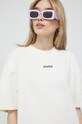 HUGO t-shirt bawełniany beżowy 50497682