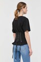 Pinko t-shirt bawełniany czarny 100638.A0MZ