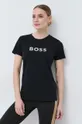 czarny BOSS t-shirt bawełniany x Alica Schmidt Damski