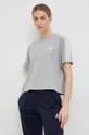 серый Хлопковая футболка adidas Женский