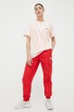 Βαμβακερό μπλουζάκι adidas by Stella McCartney HT1106 πορτοκαλί SS23