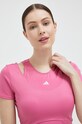 adidas Performance t-shirt treningowy HIIT z elastanem różowy IB8600