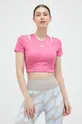 różowy adidas Performance t-shirt treningowy HIIT
