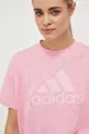 ροζ Μπλουζάκι adidas