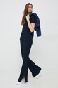 Bavlněné tričko Tommy Hilfiger WW0WW37873.PPYX námořnická modř SS23