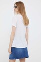 Odzież Tommy Hilfiger t-shirt z domieszką lnu WW0WW37862.PPYX biały