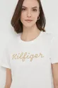 Bavlněné tričko Tommy Hilfiger bílá