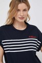 Bavlněné tričko Tommy Hilfiger námořnická modř WW0WW37881.PPYX