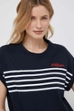 granatowy Tommy Hilfiger t-shirt bawełniany