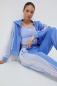 Βαμβακερό μπλουζάκι adidas μπλε IC8665