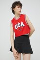 Top Tommy Jeans κόκκινο DW0DW15304.PPYX