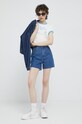 Tommy Jeans tricou din bumbac DW0DW15478.PPYX bej SS23