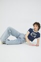 Tommy Jeans tricou din bumbac DW0DW15478.PPYX bleumarin SS23