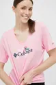 różowy Columbia t-shirt
