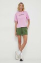 Columbia t-shirt bawełniany North Cascades 1992085 różowy AW24