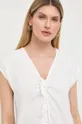 biały Marella bluzka z domieszką jedwabiu