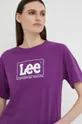 ljubičasta Pamučna majica Lee