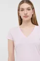roza Bombažna kratka majica Armani Exchange