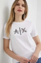 biały Armani Exchange t-shirt bawełniany