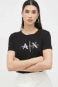 czarny Armani Exchange t-shirt bawełniany