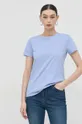 modra Bombažna kratka majica Armani Exchange