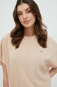 Pyžamové tričko Tommy Hilfiger béžová UW0UW04516.PPYX